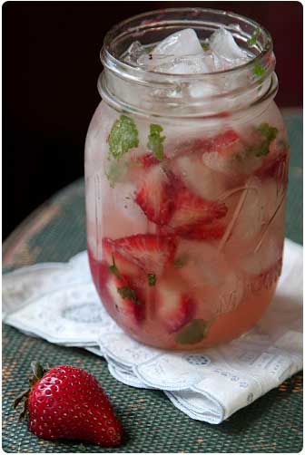 Moonshine strawberry infused summer wedding cocktails image