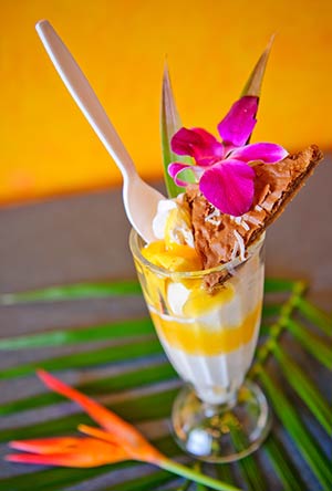 Award Winning Hana Bar Sundae in Kaanapali by Maui Chef Christian Jorgensen.