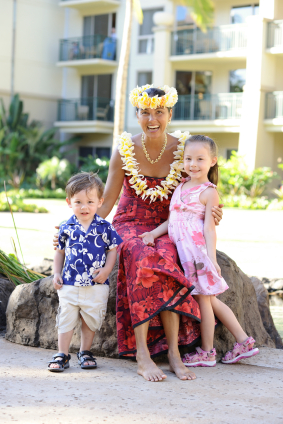 Haku head lei Hawaiian wedding flowers.