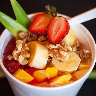 Try a healthy Acai Bowl for breakfast on Maui at CJs in Kaanapali.