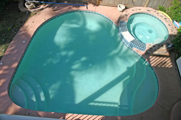 Heart shaped pool at oceanfront wedding estate venue in Lahaina for catered weddings on Maui.