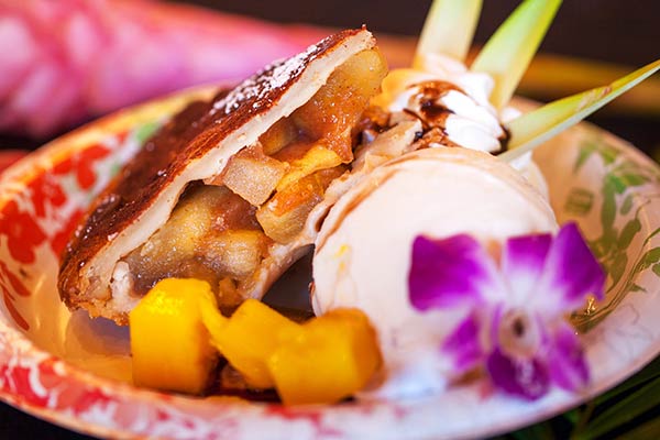 Homemade apple mango pie from CJ's Maui restaurant in the Kaanapali Fairway Shops.