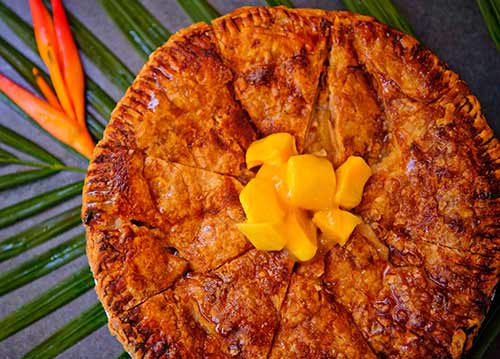 Homemade Mango Apple Pie in Kaanapali Resort made by Maui Chef Christian Jorgensen.