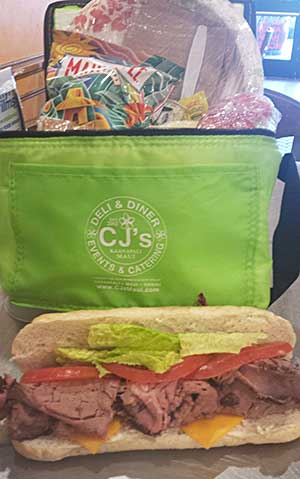 Maui airline box from CJs Deli in Kaanapali.