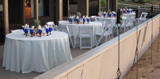 Comfort Zone Catering Beach wedding location at the Eldorado cabana.