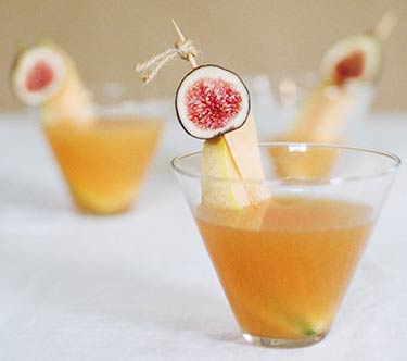 Fig Melon Martini cocktail recipe for Maui weddings.