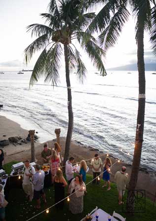 An oceanfront Maui wedding at the White House private estate in Lahaina.